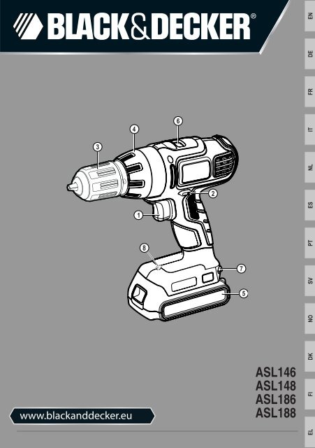 BlackandDecker Trapano Senza Cavo- Asl146 - Type H1 - Instruction Manual (Europeo)