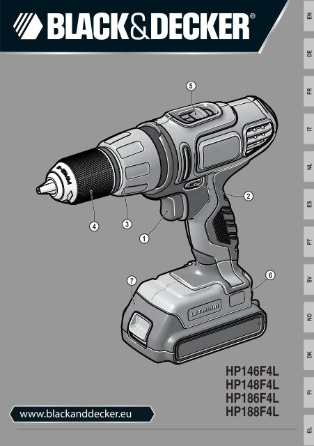 BlackandDecker Trapano Senza Cavo- Hp188f4lbk - Type H3 - Instruction Manual (Europeo)