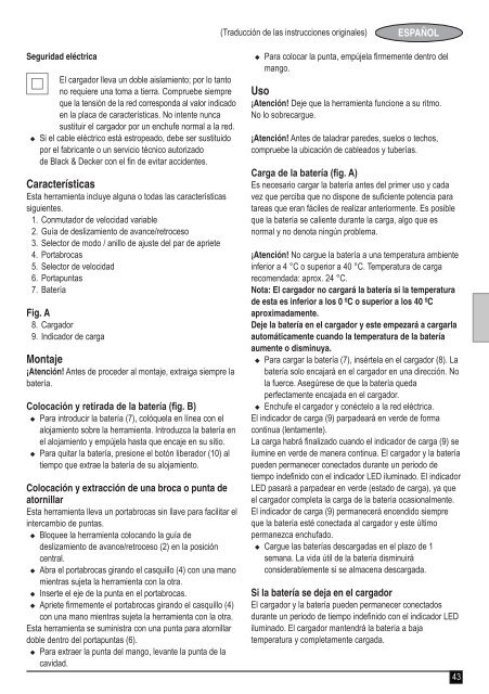 BlackandDecker Trapano Senza Cavo- Hp188f4lbk - Type H3 - Instruction Manual (Europeo)