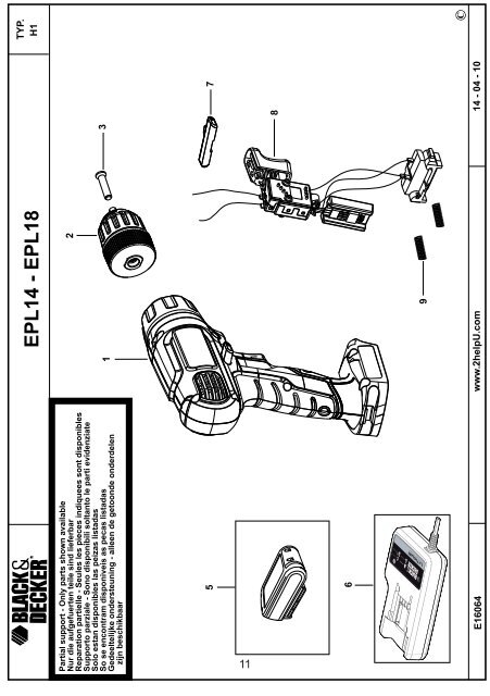 BlackandDecker Trapano Senza Cavo- Epl14 - Type H1 - Instruction Manual (Turco)