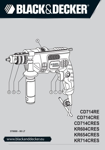 BlackandDecker Trapano Percussione- Kr654cres - Type 2 - Instruction Manual (Lituania)