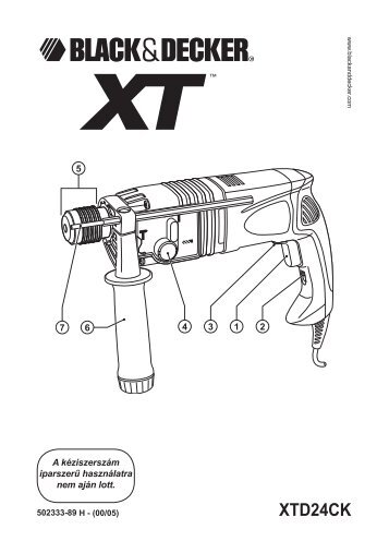 BlackandDecker Trapano- Xtd24ck - Type 1 - Instruction Manual (Ungheria)
