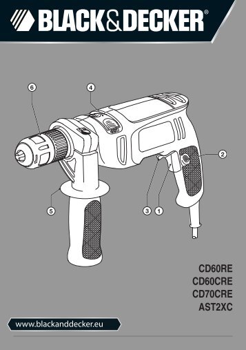 BlackandDecker Trapano- Cd60cre - Type 1 - Instruction Manual (Europeo)