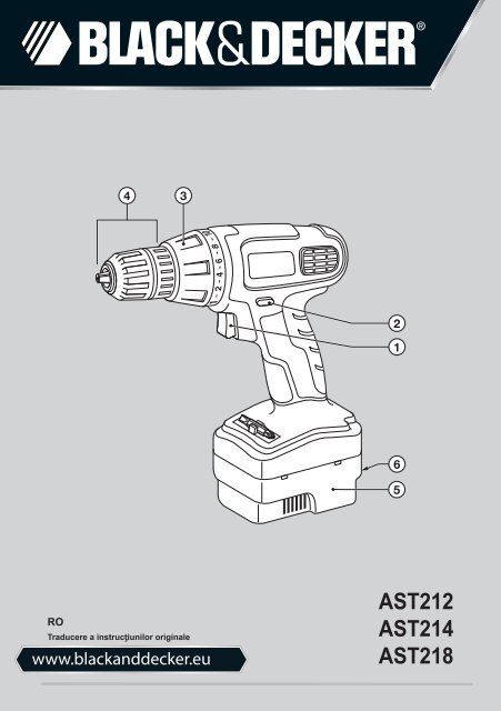 BlackandDecker Trapano Senza Cavo- Ast218 - Type 1 - Instruction Manual (Romania)