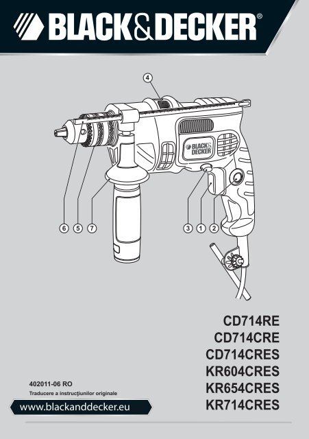 BlackandDecker Trapano Percussione- Cd714re - Type 2 - Instruction Manual (Asta e pistone)