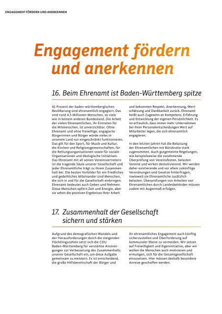 Gemeinsam. Zukunft. Schaffen. - Das Regierungsprogramm der CDU Baden-Württemberg 2016 - 2021.