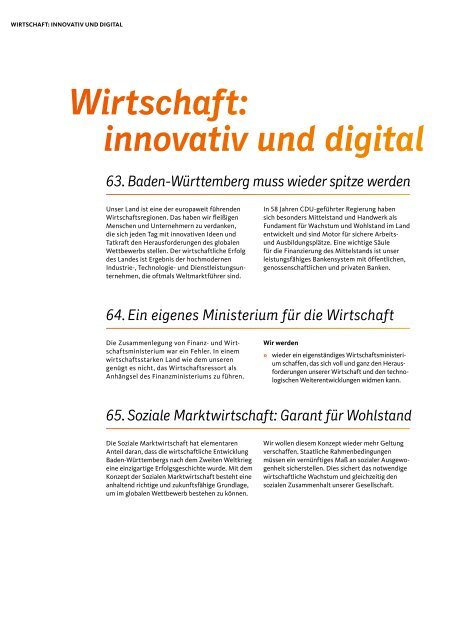 Gemeinsam. Zukunft. Schaffen. - Das Regierungsprogramm der CDU Baden-Württemberg 2016 - 2021.