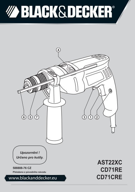 BlackandDecker Trapano- Cd71re - Type 1 - Instruction Manual (Czech)