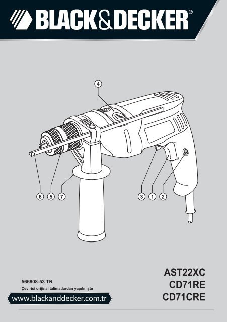 BlackandDecker Trapano- Cd71re - Type 1 - Instruction Manual (Turco)