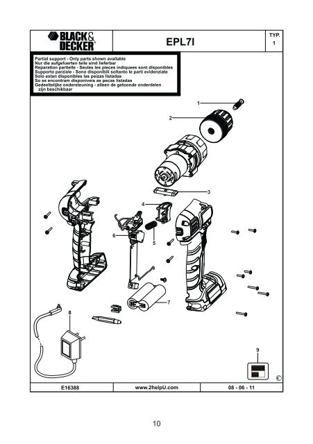 BlackandDecker Trapano Senza Cavo- Epl7i - Type H1 - Instruction Manual (Turco)