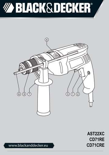 BlackandDecker Trapano- Cd71re - Type 1 - Instruction Manual (Europeo)