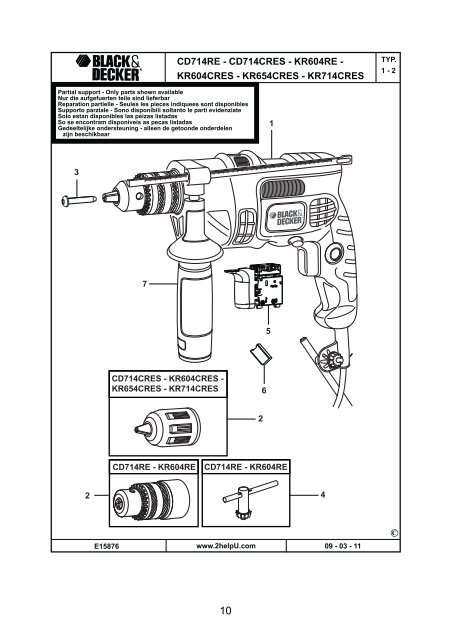 BlackandDecker Trapano Percussione- Kr654cres - Type 2 - Instruction Manual (Slovacco)