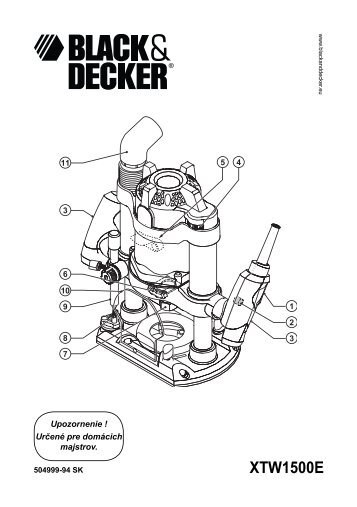 BlackandDecker Toupie- Xtw1500e - Type 1 - Instruction Manual (Slovacco)