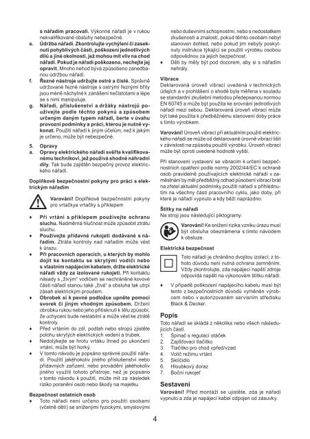 BlackandDecker Trapano- Cd71cre - Type 1 - Instruction Manual (Czech)