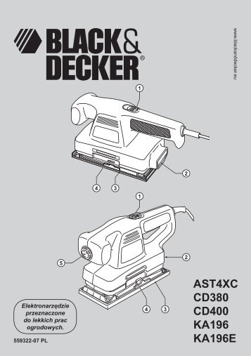 BlackandDecker Sabbiatrice Orbitale- Ast4xc - Type 2 - Instruction Manual (Polonia)