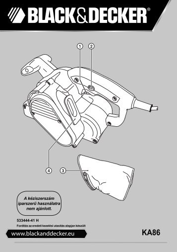 BlackandDecker Sabbiatric A Cinghia- Ka86 - Type 1 - Instruction Manual (Ungheria)