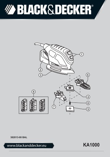 BlackandDecker Sabbiatrice Anatomic- Ka1000 - Type 1 - Instruction Manual (Balcani)