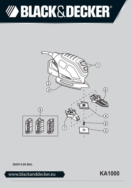 BlackandDecker Sabbiatrice Anatomic- Ka1000 - Type 1 - Instruction Manual (Balcani)