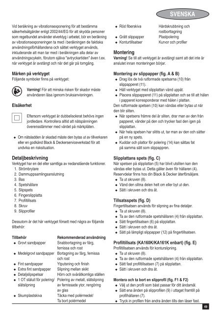 BlackandDecker Smerigliatrice- Ka161 - Type 1 - Instruction Manual (Europeo)