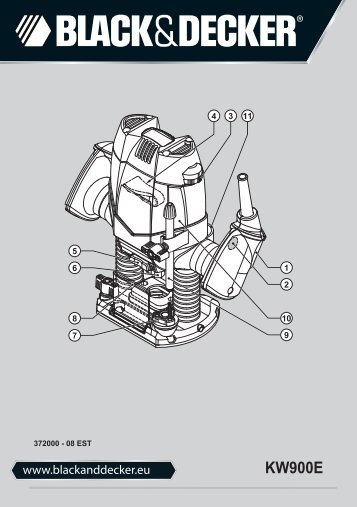 BlackandDecker Toupie- Kw900e - Type 1 - Instruction Manual (Europeo Orientale)