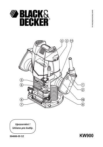 BlackandDecker Toupie- Kw900e - Type 1 - Instruction Manual (Czech)