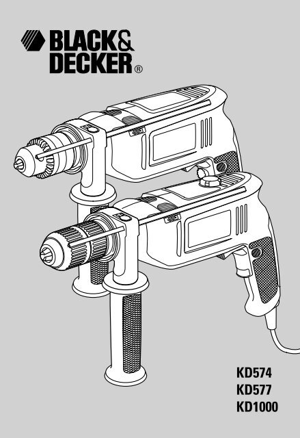 BlackandDecker Trapano- Kd577 - Type 1 - Instruction Manual