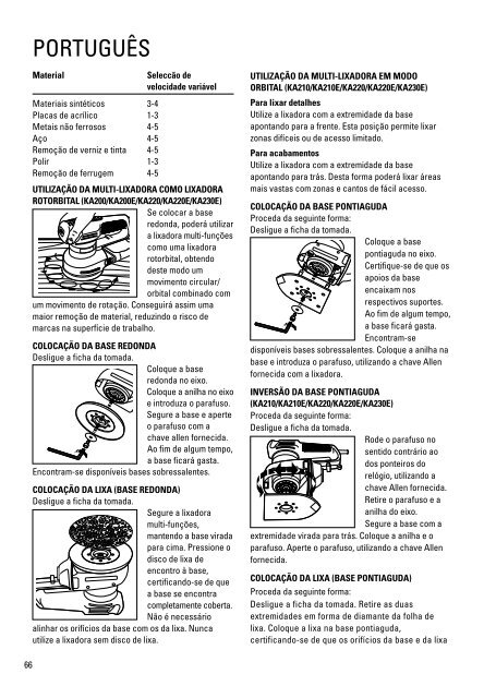 BlackandDecker Smerigliatrice- Ka210 - Type 1 - Instruction Manual