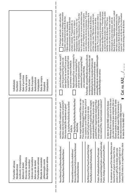 BlackandDecker Smerigliatrice- Ka210 - Type 1 - Instruction Manual