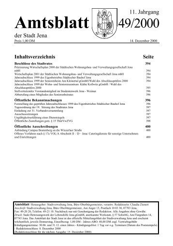 Amtsblatt - Jena