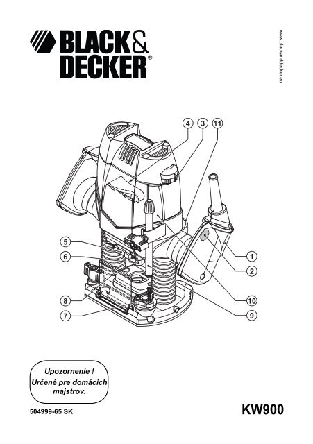 BlackandDecker Toupie- Kw900e - Type 1 - Instruction Manual (Slovacco)