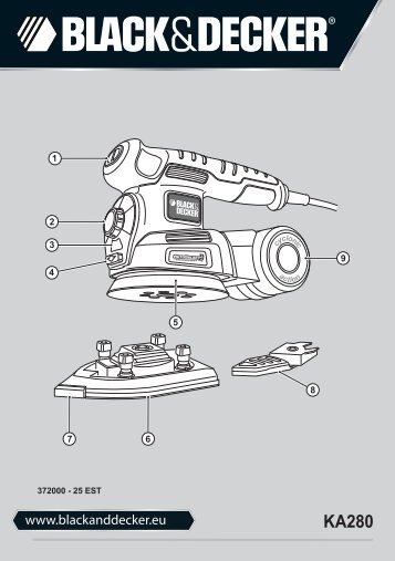 BlackandDecker Sabbiatrice Orbitale- Ka280 - Type 1 - Instruction Manual (Europeo Orientale)