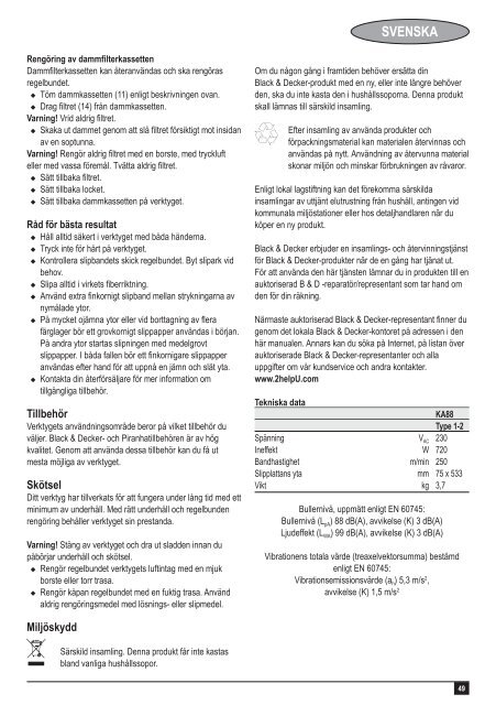 BlackandDecker Sabbiatric A Cinghia- Ka88 - Type 1 - 2 - Instruction Manual (Europeo)