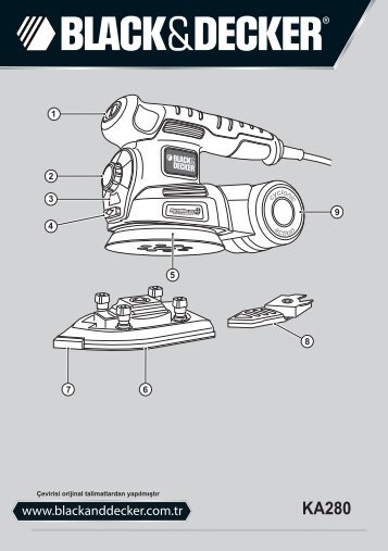 BlackandDecker Sabbiatrice Orbitale- Ka280 - Type 1 - Instruction Manual (Turco)