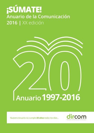 Nuestro Anuario no cumple 20 años todos los días..