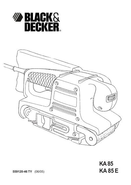 BlackandDecker Sabbiatric A Cinghia- Ka85ek - Type 3 - Instruction Manual (Turco)