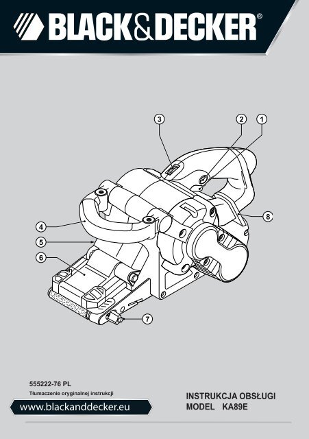 BlackandDecker Sabbiatric A Cinghia- Ka89e - Type 1 - Instruction Manual (Polonia)