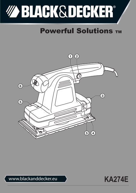 BlackandDecker Sabbiatrice Orbitale- Ka274ek(L) - Type 1 - Instruction Manual (Europeo)