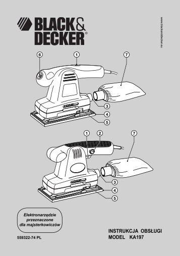 BlackandDecker Smerigliatrice- Ka197e - Type 1 - Instruction Manual (Polonia)