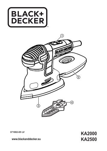 BlackandDecker Sabbiatrice Anatomic- Ka2500 - Type 1 - Instruction Manual (Lettonia)