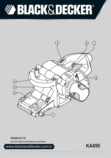 BlackandDecker Sabbiatric A Cinghia- Ka89e - Type 1 - Instruction Manual (Turco)