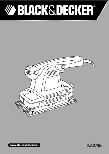 BlackandDecker Sabbiatrice Orbitale- Ka274ek(L) - Type 1 - Instruction Manual (Inglese - Arabo)