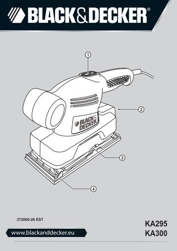 BlackandDecker Smerigliatrice- Ka295 - Type 1 - Instruction Manual (Europeo Orientale)