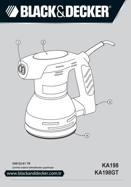 BlackandDecker Sabb Orbitale A Caso- Ka198gt - Type 1 - Instruction Manual (Turco)