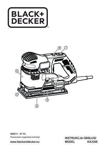 BlackandDecker Smerigliatrice- Ka330 - Type 1 - Instruction Manual (Polonia)