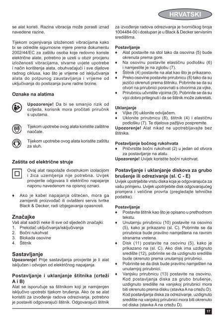 BlackandDecker Smerigliatrice Angolare Piccola- Cd105 - Type 4 - Instruction Manual (Balcani)