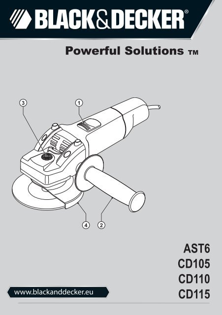 BlackandDecker Smerigliatrice Angolare Piccola- Ast6 - Type 3 - Instruction Manual (Europeo)