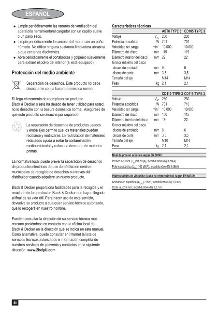 BlackandDecker Smerigliatrice Angolare Piccola- Ast6 - Type 3 - Instruction Manual (Europeo)