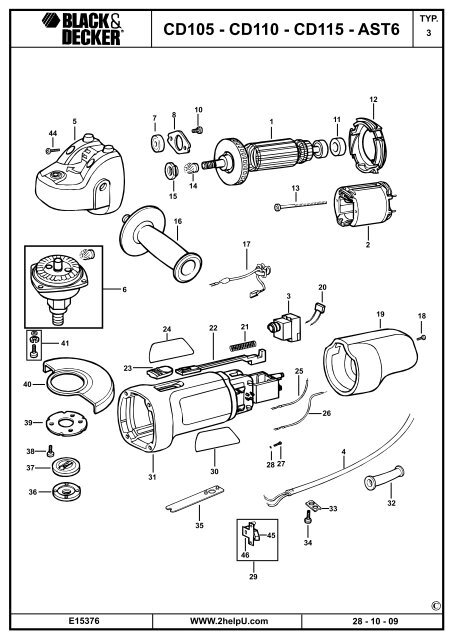 BlackandDecker Smerigliatrice Angolare Piccola- Ast6 - Type 3 - Instruction Manual (Europeo)