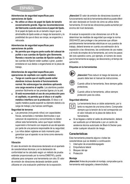 BlackandDecker Smerigliatrice Angolare Piccola- Cd110 - Type 4 - Instruction Manual (Europeo)