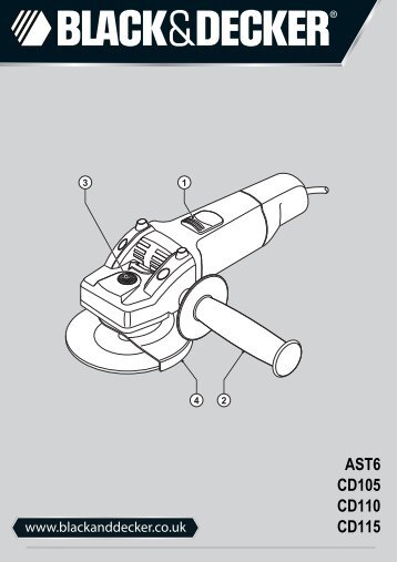 BlackandDecker Smerigliatrice Angolare Piccola- Cd105 - Type 4 - Instruction Manual (Inglese)